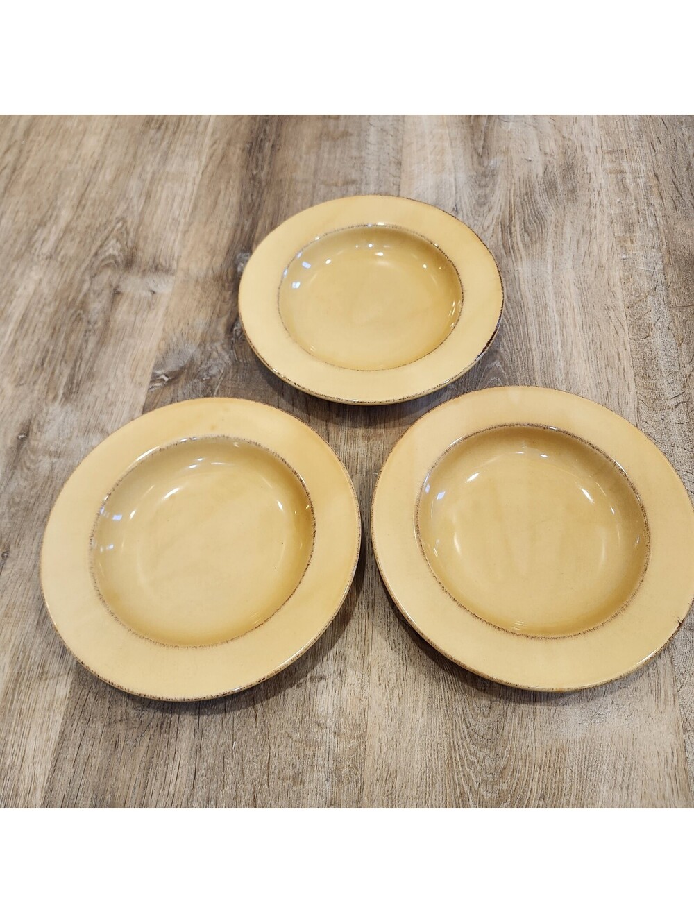 Set of 3, PIER 1 TOSCANA Hand Painted 9.5” Rimmed Pasta Soup Bowls Italy